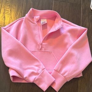 All in Motion Blush Pink Zip-Up Top